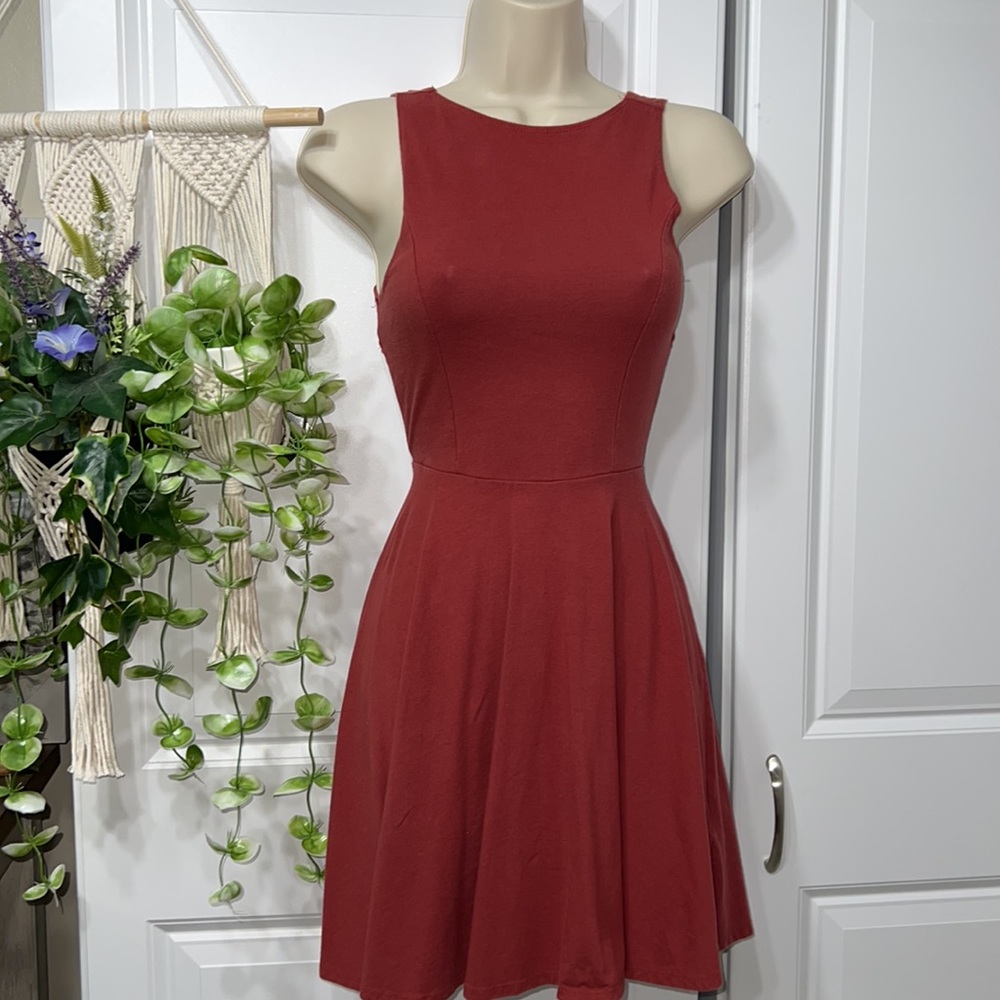 Hollister Mini Skater Dress with Criss Cross Back